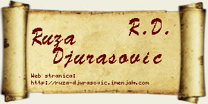 Ruža Đurasović vizit kartica